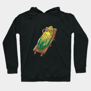 Corn Relaxing Under Sunshine Summer Vacation Beach Hoodie